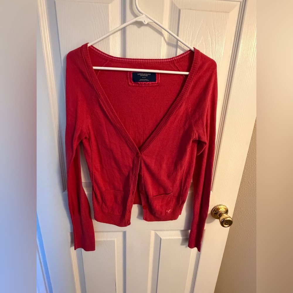Vintage American Eagle Dark Pink Cardigan